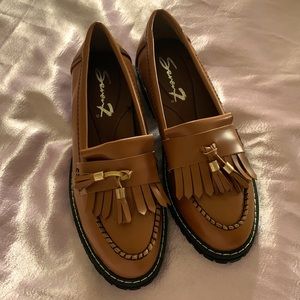 Cognac Leather Loafers
